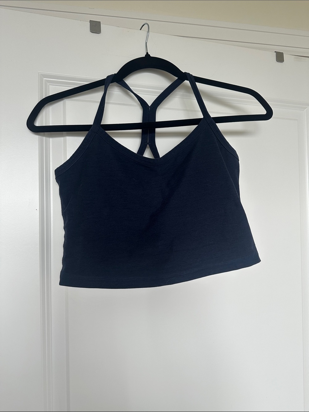 Beyond Yoga Navy Blue Cropped Strappy Tank